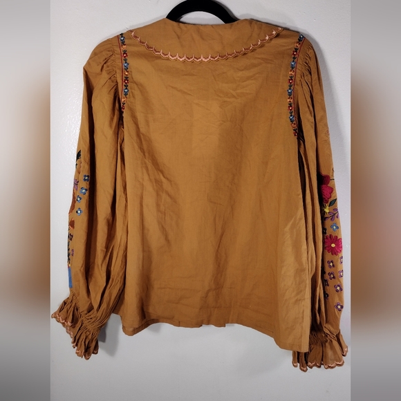 Naked Generation The Harriet Embroidered Blouse Size Medium - Picture 4 of 10